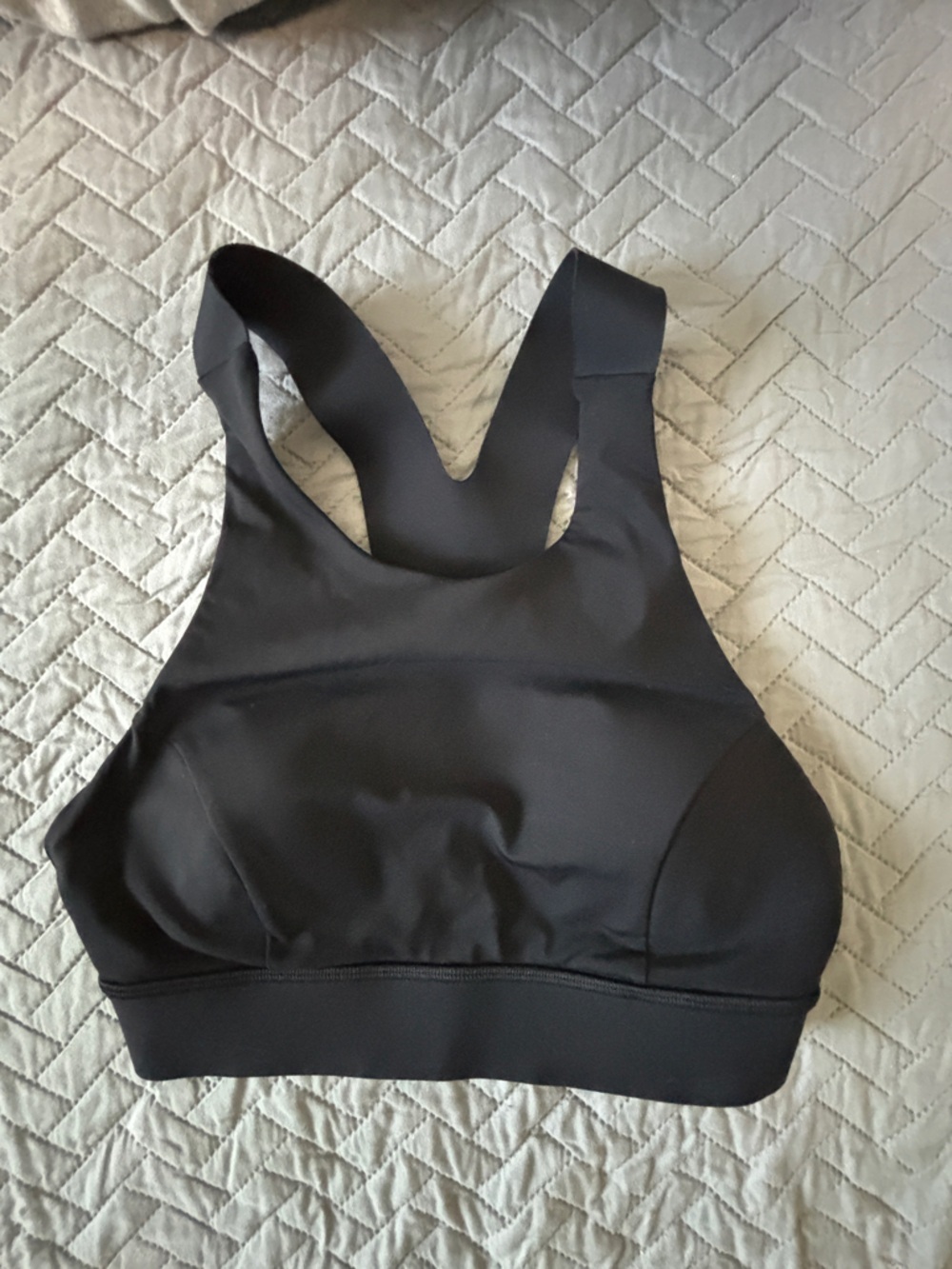 Lululemon Fast & Free Bra Nulux High Neck Racerback Medium Support Black